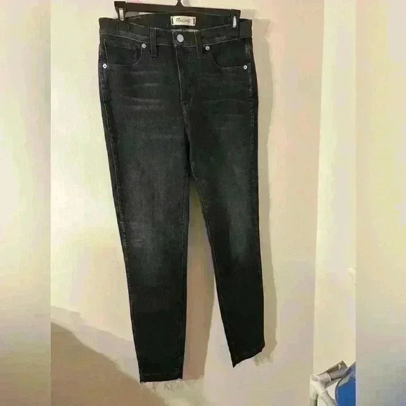 Madewell 10” high-rise skinny black size 28T LIKE NEW - Picture 1 of 5